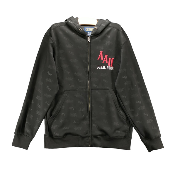 C.T. Sports Men's AAU Nationals Final Four Zip Up Hoodie Black S All Over Print - Picture 1 of 16